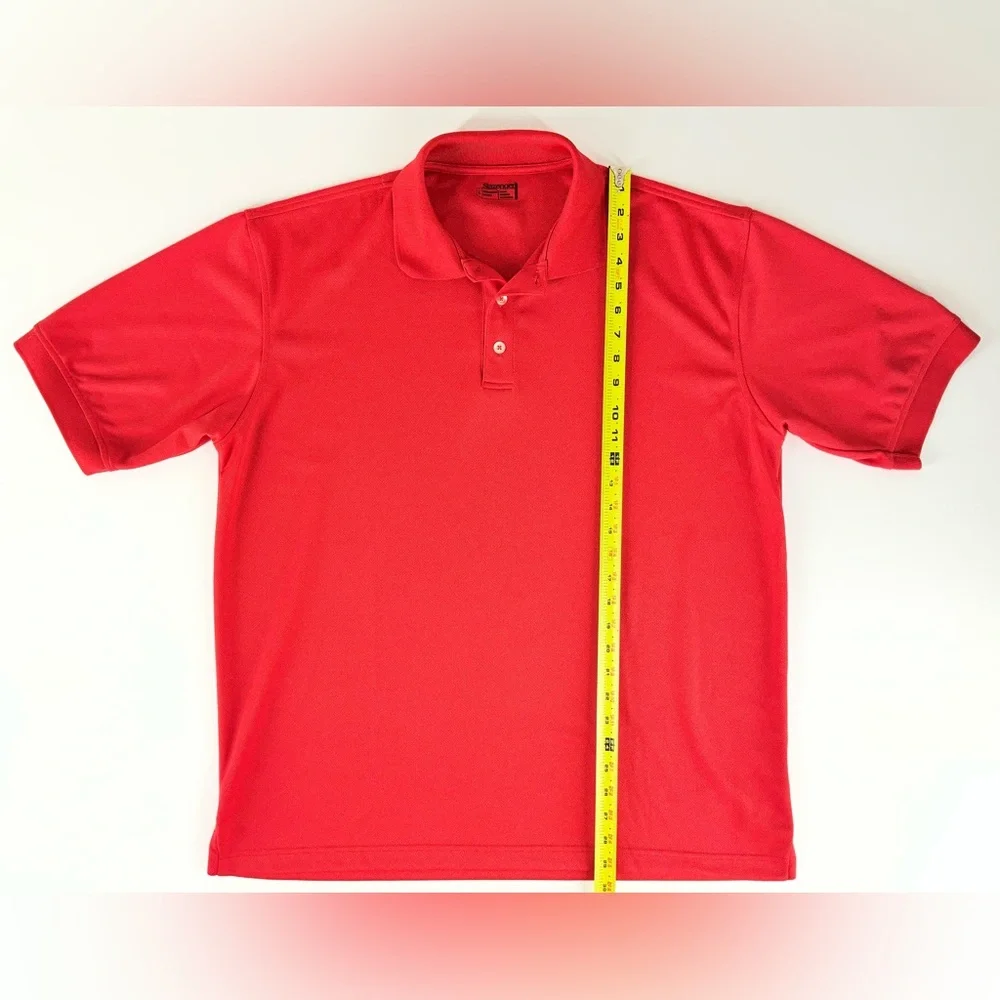Slazenger Men's Red Polo Shirt Classic Short‎ Sleeve Size Large